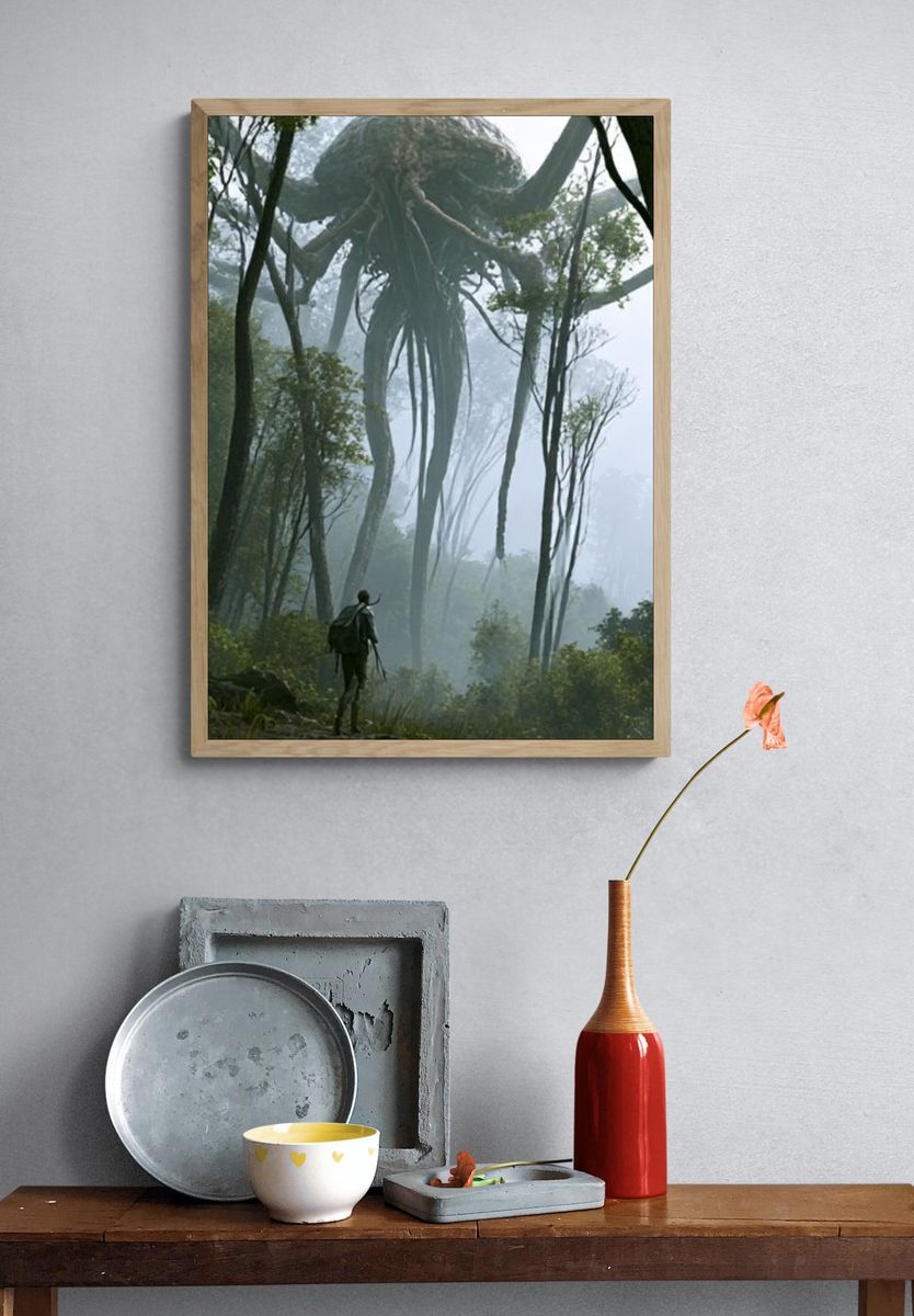 Forest Giant Creature Illustration Poster. — room view 3