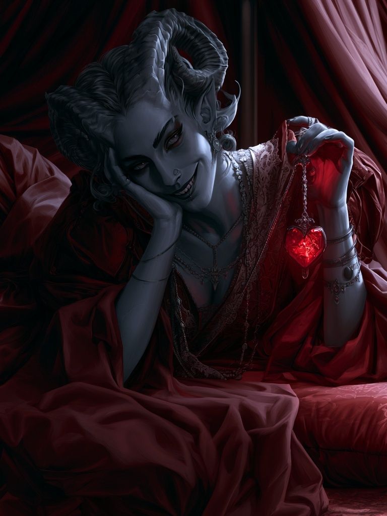 Gothic Demoness Portrait Print. poster detail
