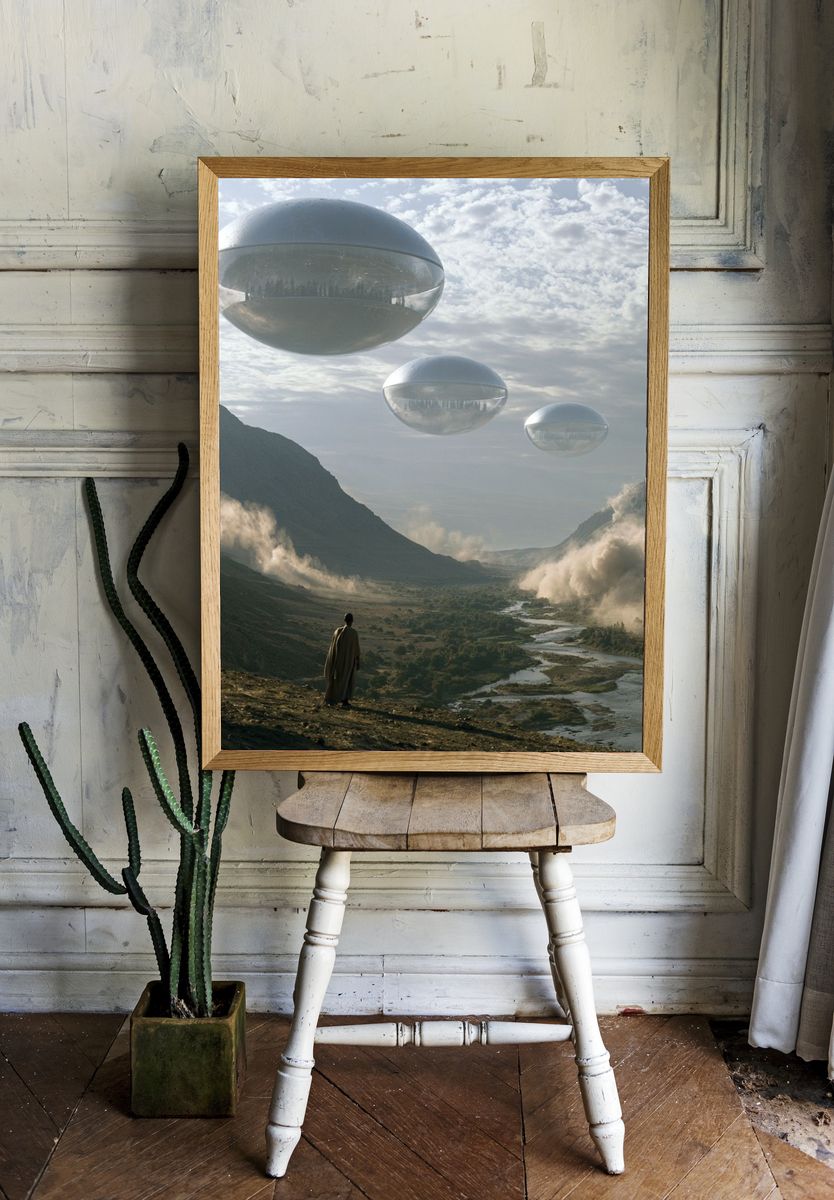 Surreal Sky Valley Print. — room view 1