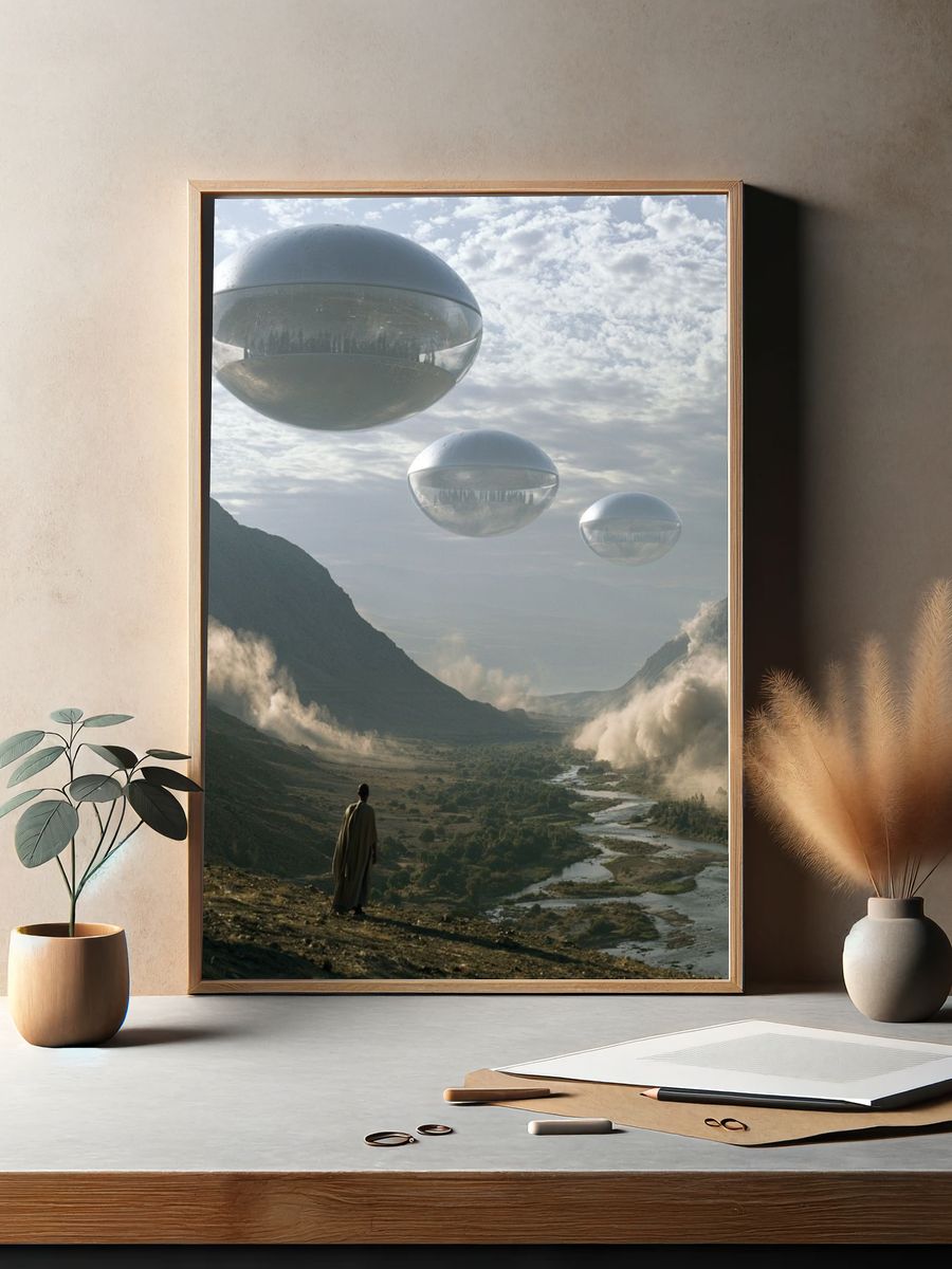 Surreal Sky Valley Print. — room view 2