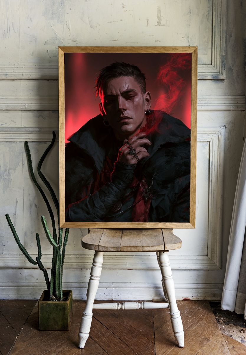 Gothic Portrait — Fine-Art Print. room preview