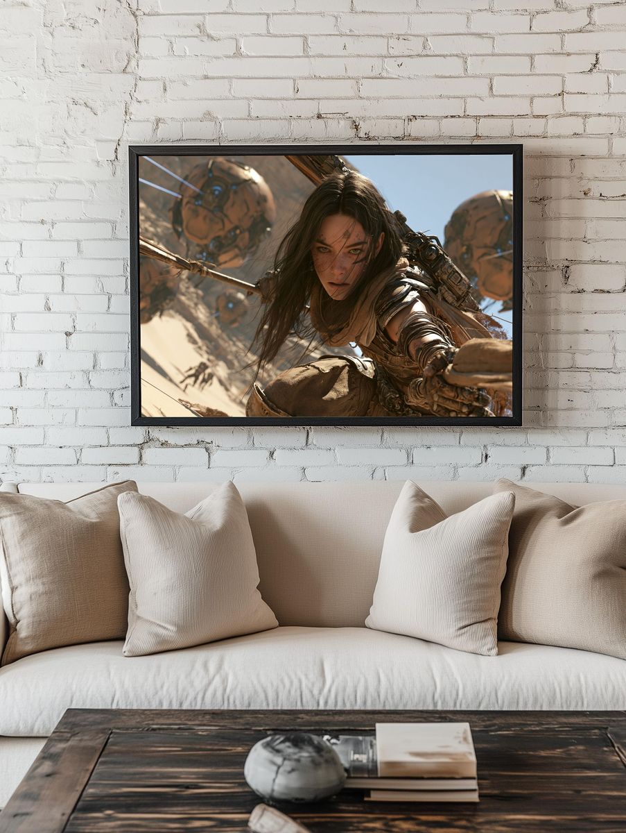 Desert Warrior Sci-Fi Print. — room view 1