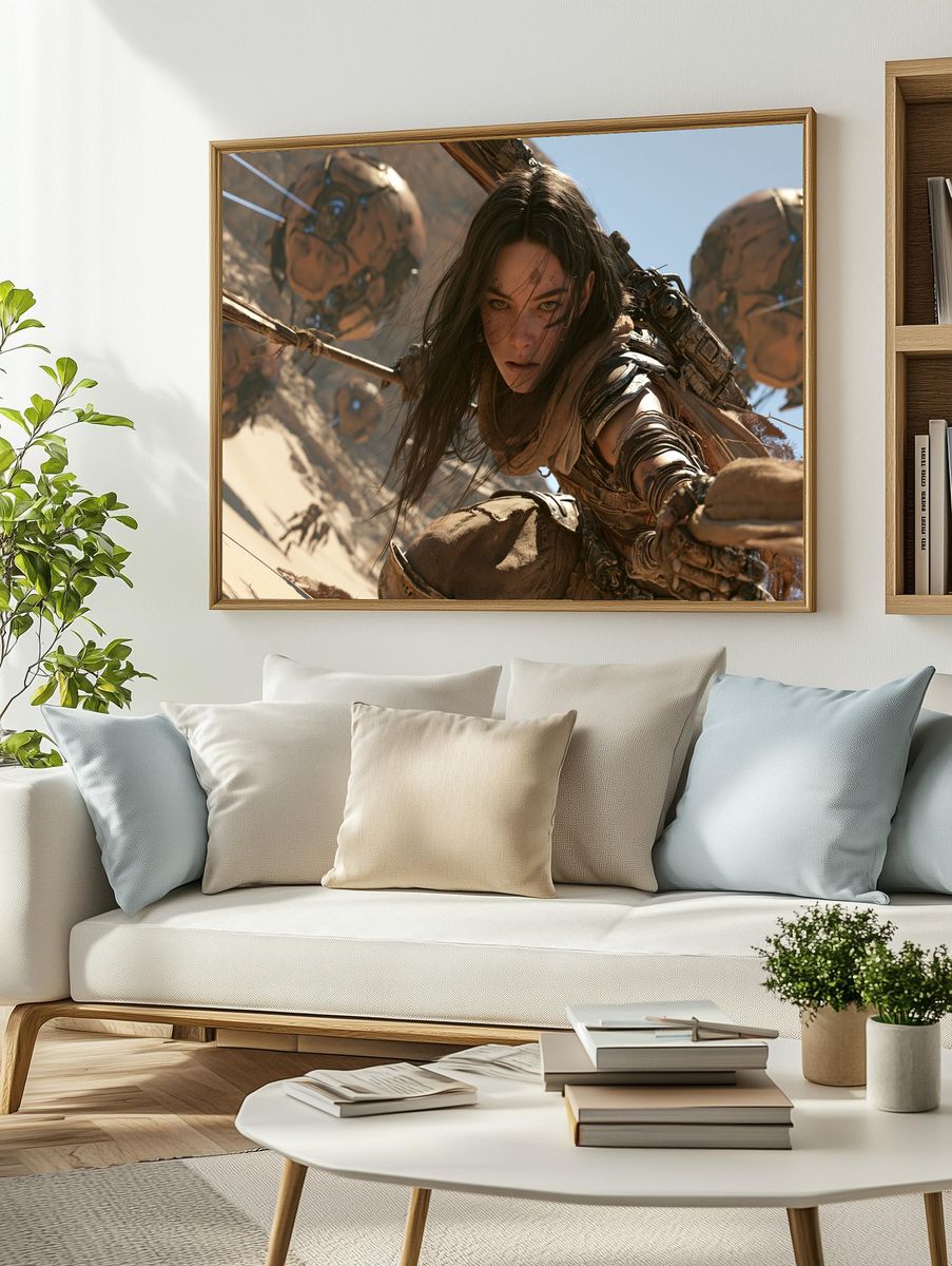 Desert Warrior Sci-Fi Print. — room view 2