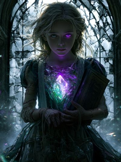 Enchanted Girl with Crystal Poster.