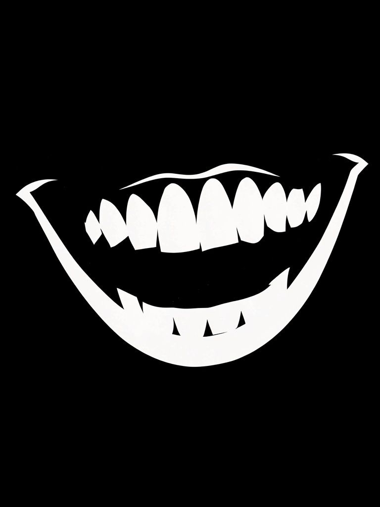 Grinning Teeth Typography Poster. poster detail