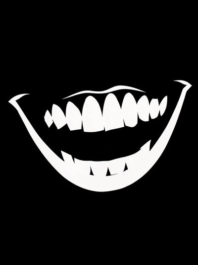 Grinning Teeth Typography Poster.