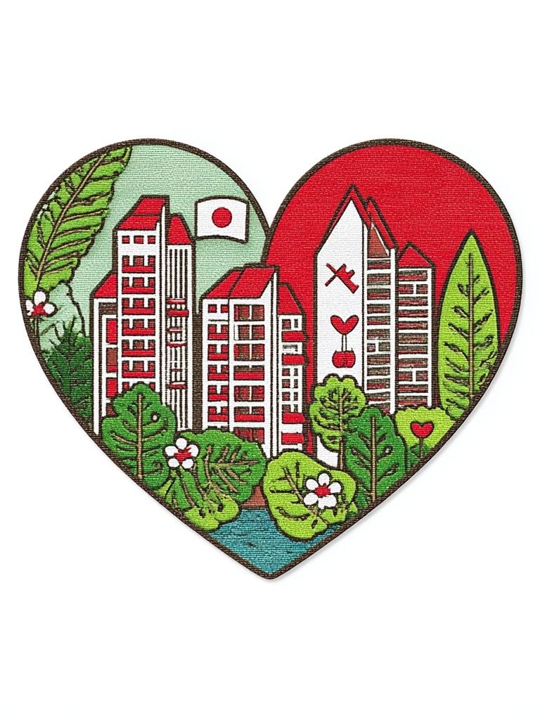 City Heart Illustration Poster. poster — illustration art
