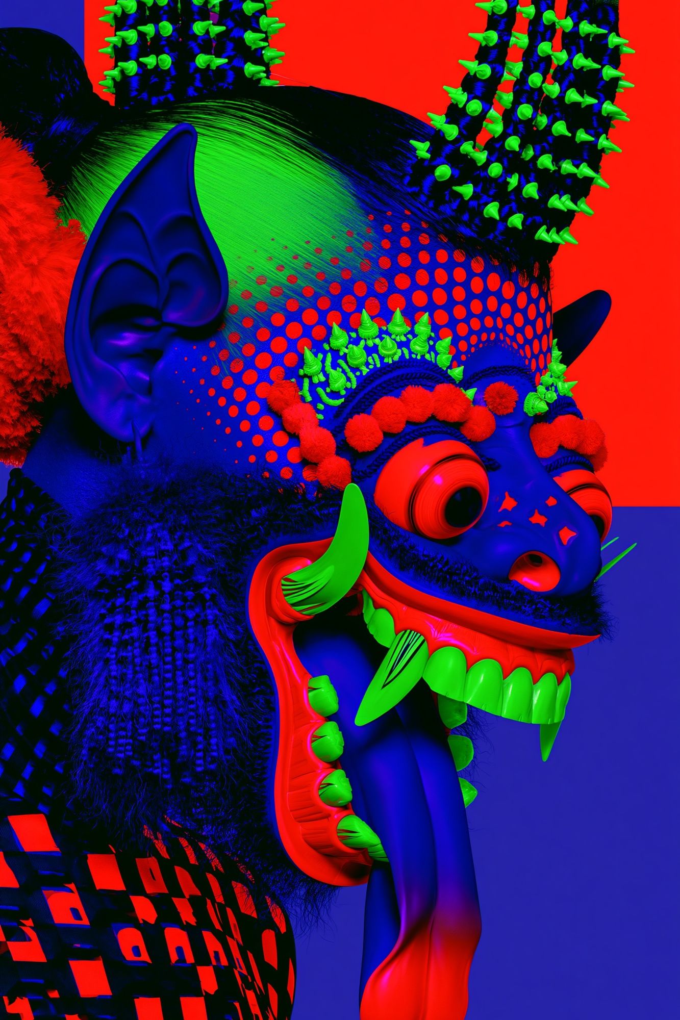 Neon Demon Mask Illustration Poster. poster detail