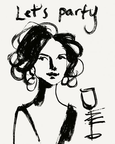 Let's Party Fashion Poster.