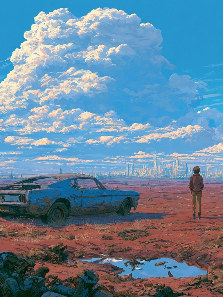 Desert Skyline Dreamscape Poster. poster — illustration art