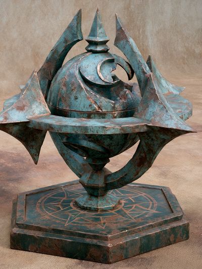 Celestial Orb Sculpture Print. poster