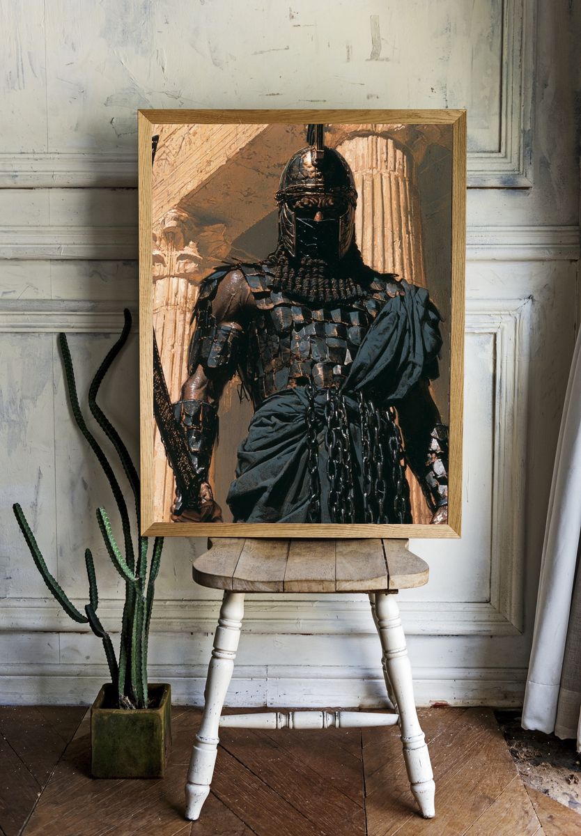 Ancient Warrior — Fantasy Print. — room view 1