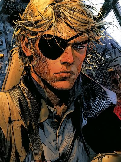 Eyepatch Hero Digital Art Poster. poster