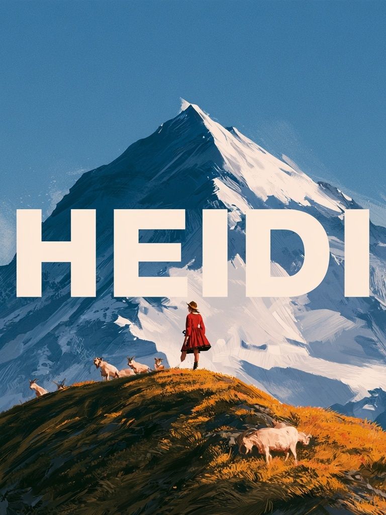 Heidi Mountain Landscape Poster. poster detail