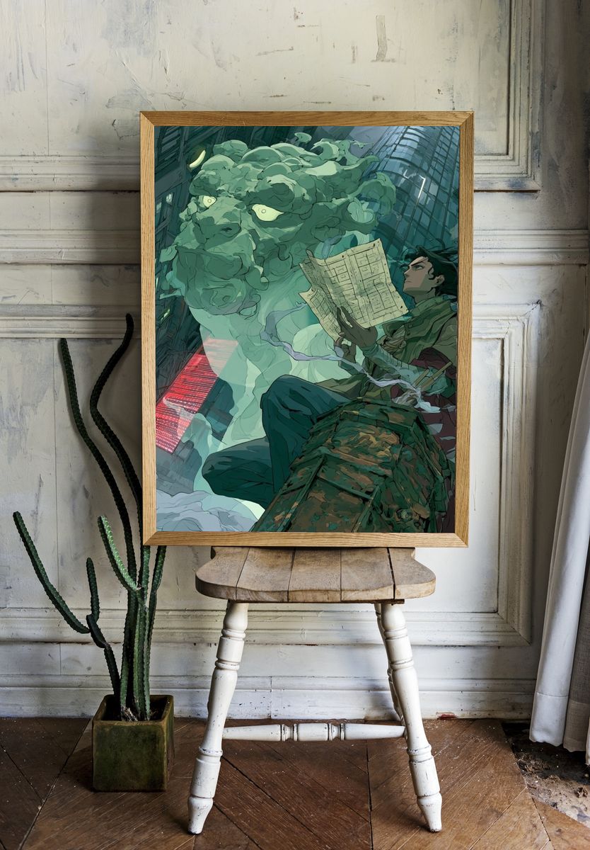 Urban Spirit Digital Art Poster. room preview