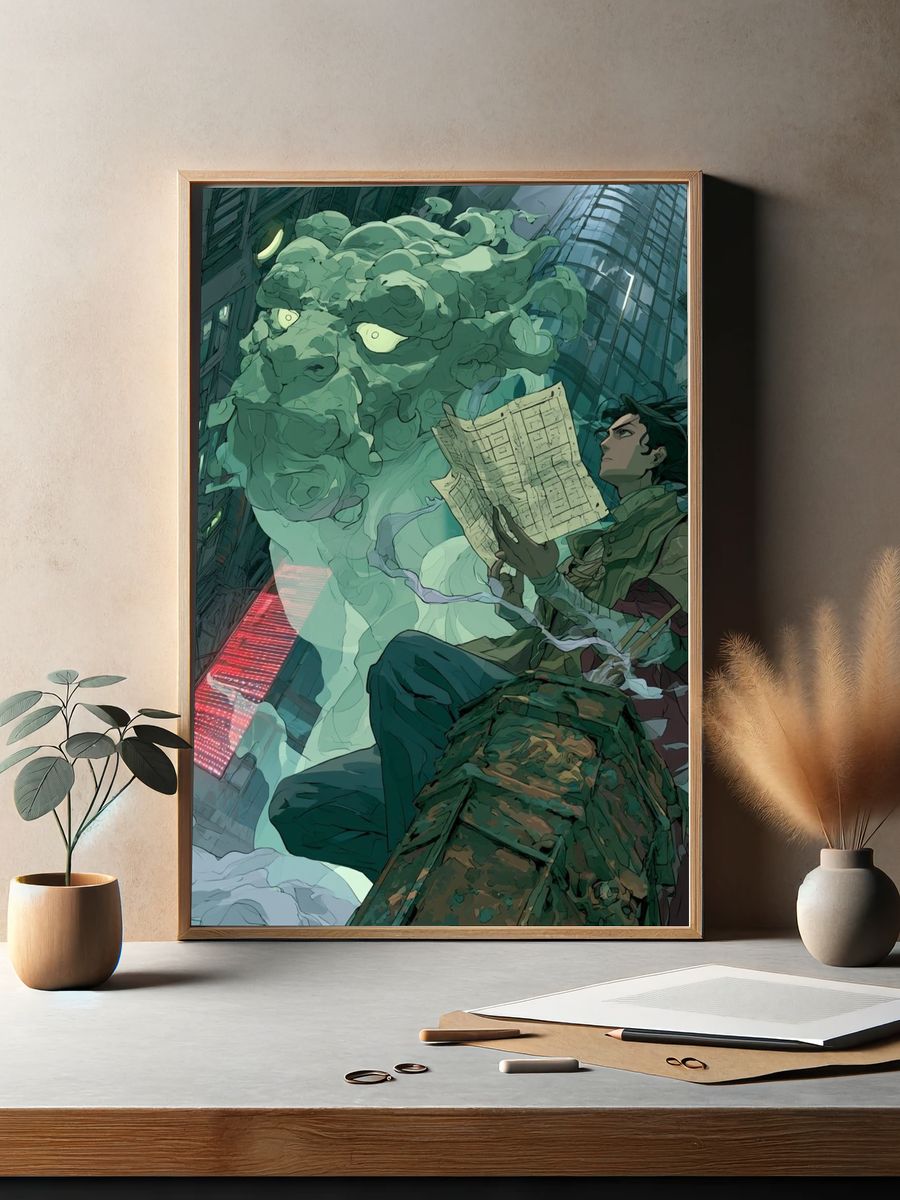 Urban Spirit Digital Art Poster. — room view 2