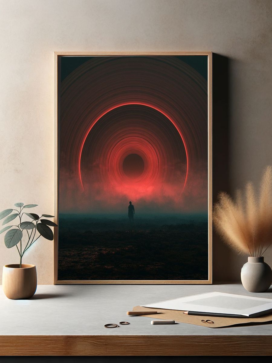 Red Eclipse Portal Print. — room view 2