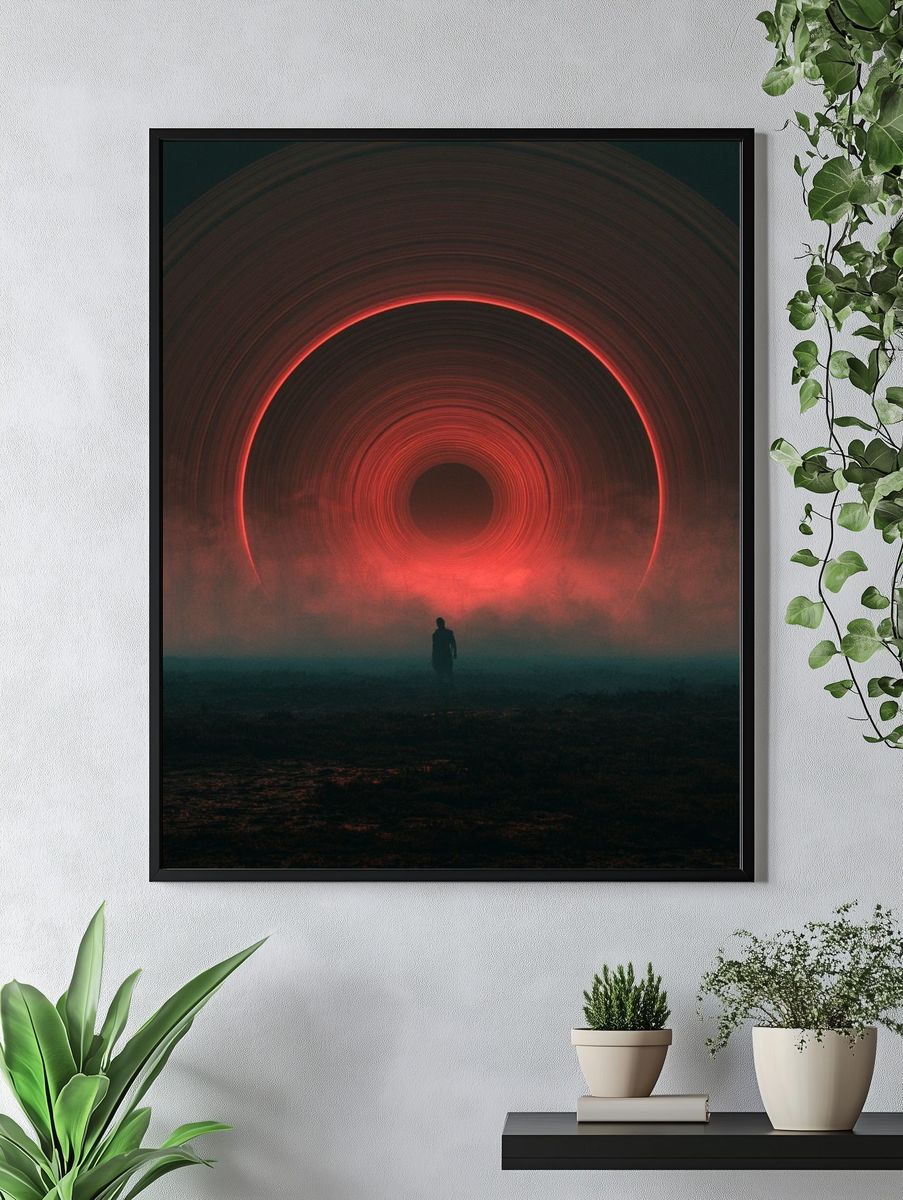Red Eclipse Portal Print. — room view 4