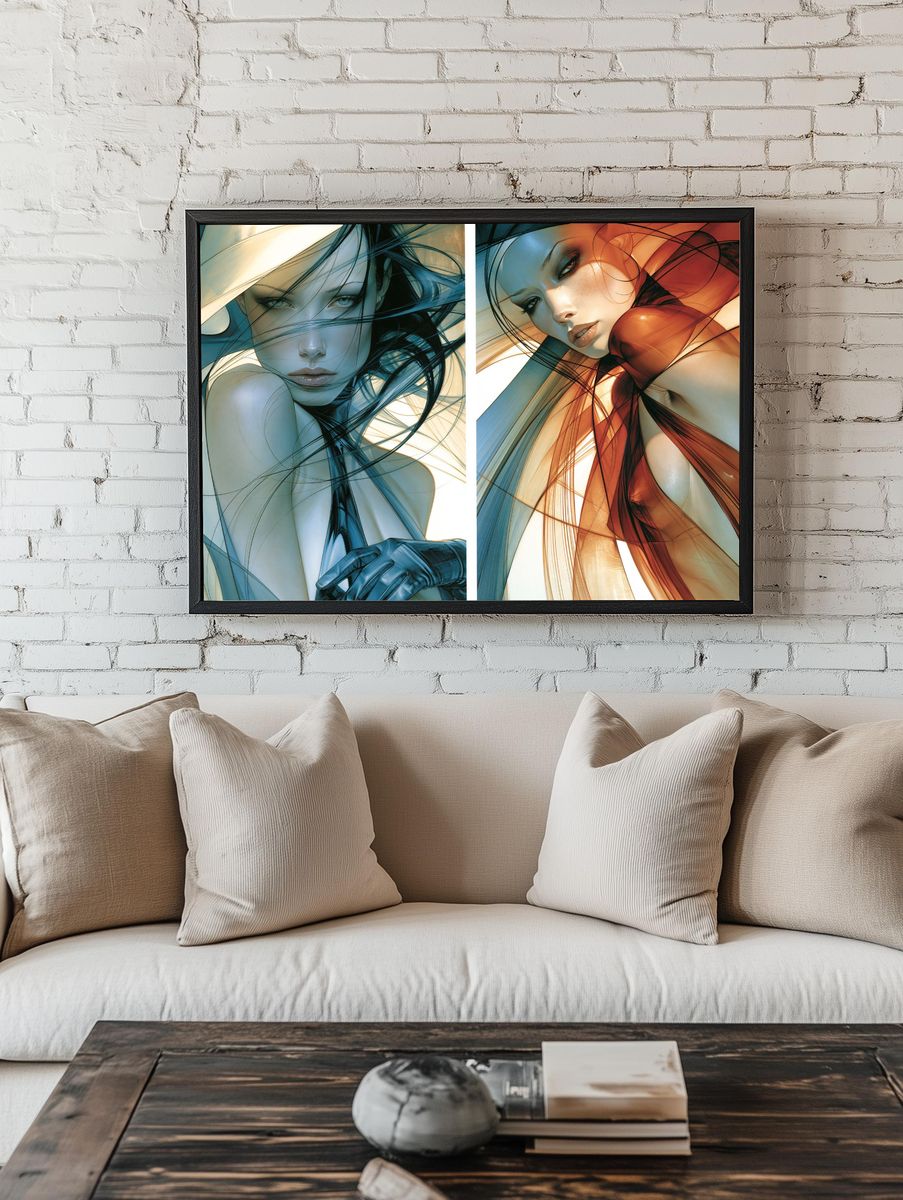 Abstract Fashion Portrait Poster. room preview