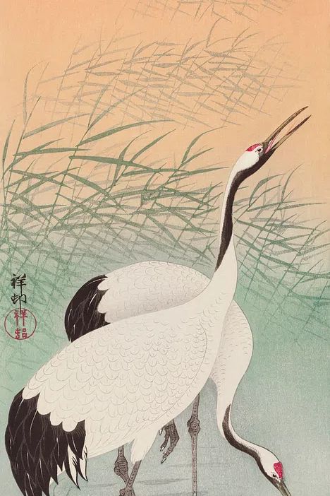 Two cranes (1925 - 1936). poster detail