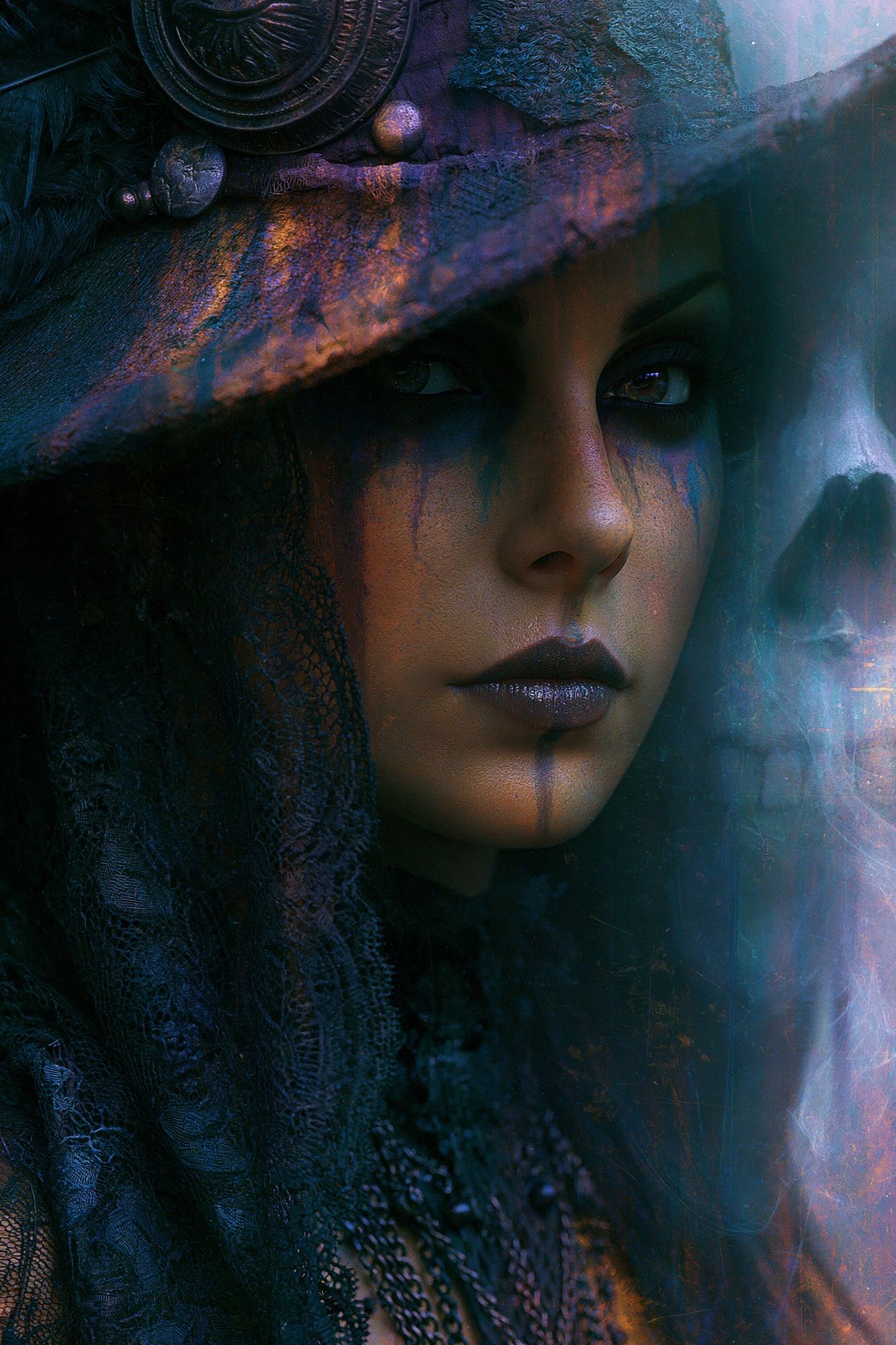 Mystic Woman Portrait Print. poster — illustration art