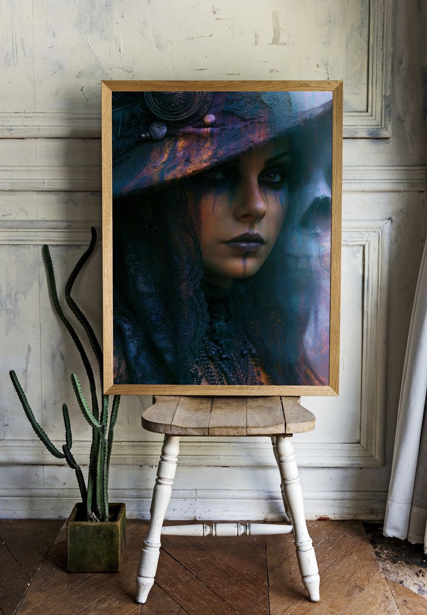 Mystic Woman Portrait Print. — room view 1