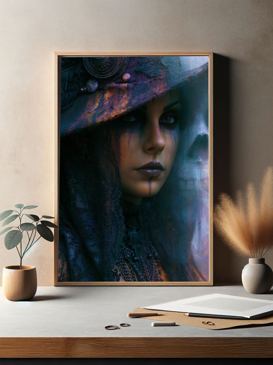 Mystic Woman Portrait Print. — room view 2