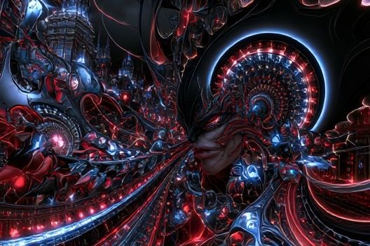 Cybernetic Surrealism Digital Art Poster. poster — illustration art