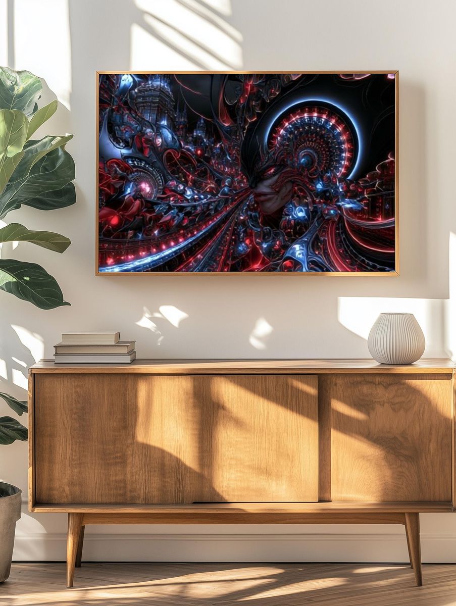 Cybernetic Surrealism Digital Art Poster. — room view 3
