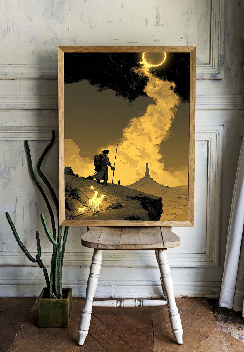 Desert Eclipse Wanderer Poster. — room view 1