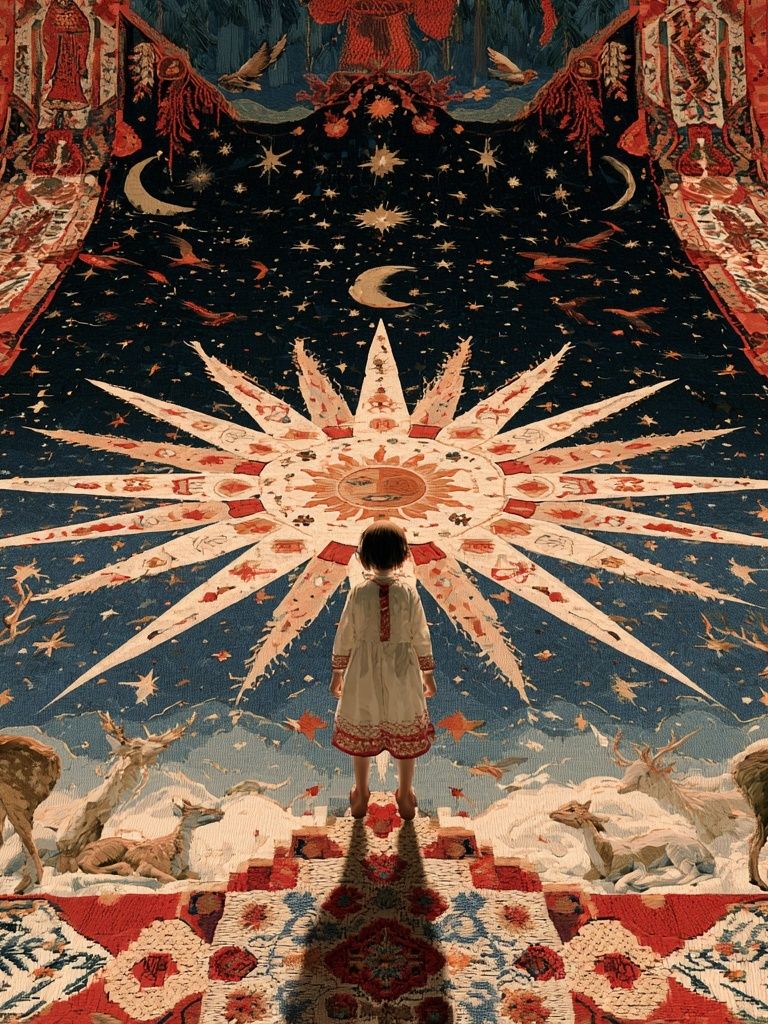 Celestial Tapestry Dreamscape Print. poster — illustration art