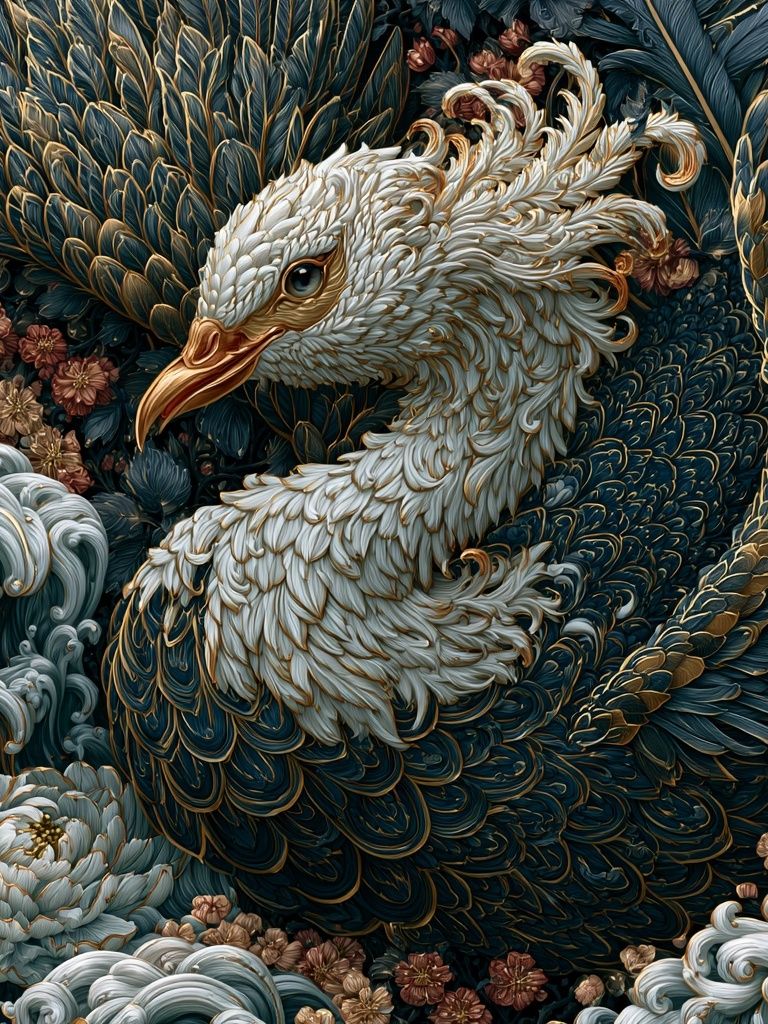 Phoenix Bird Illustration Poster. poster detail
