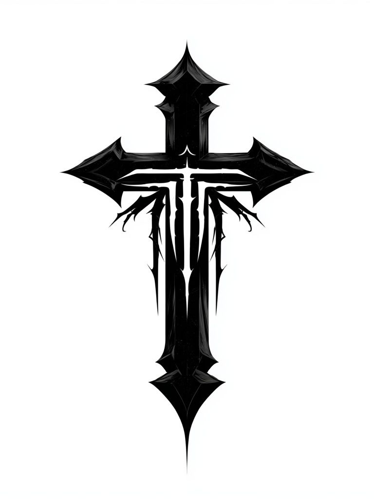 Gothic Cross Symbol Print. poster detail