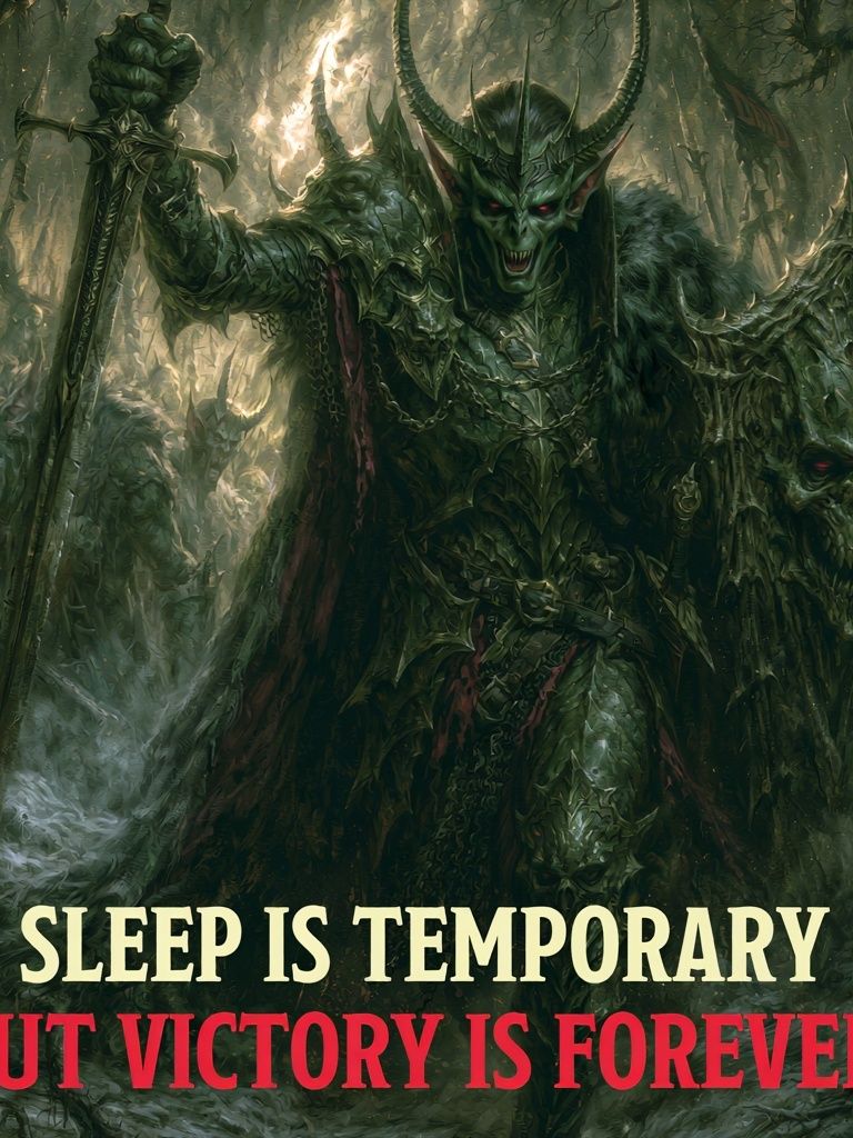 Dark Fantasy Orc Warrior Poster. poster detail