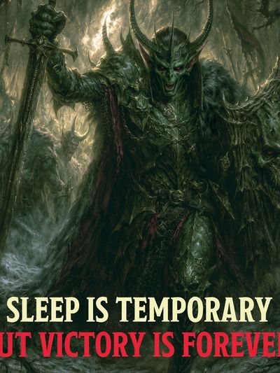 Dark Fantasy Orc Warrior Poster. poster