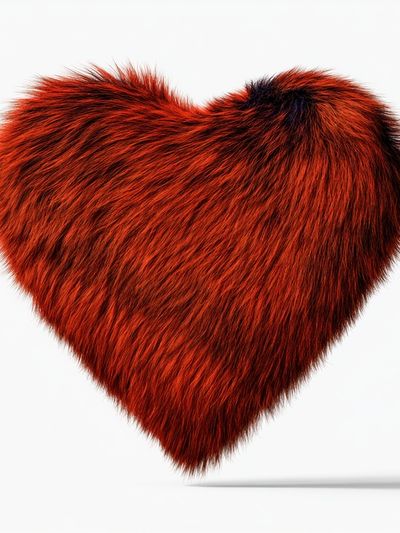 Furry Heart Illustration Poster.