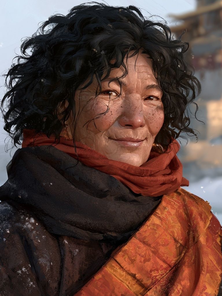 Winter Portrait Illustration Poster. poster — illustration art