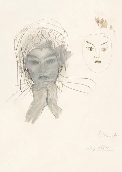 Sketch Portrait Minimalist Print. poster