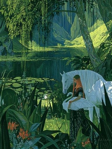 Enchanted Jungle Horse Print. poster detail