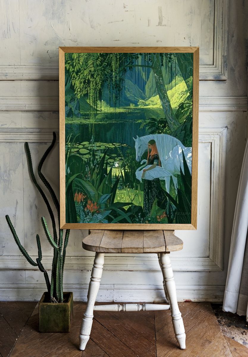 Enchanted Jungle Horse Print. — room view 1