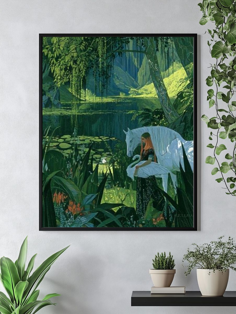 Enchanted Jungle Horse Print. — room view 4