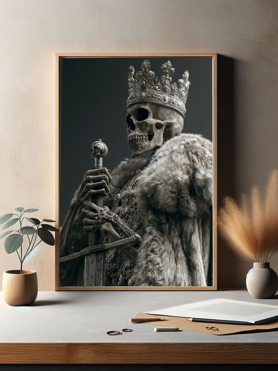Skeleton King — Dark Fantasy Print. — room view 2