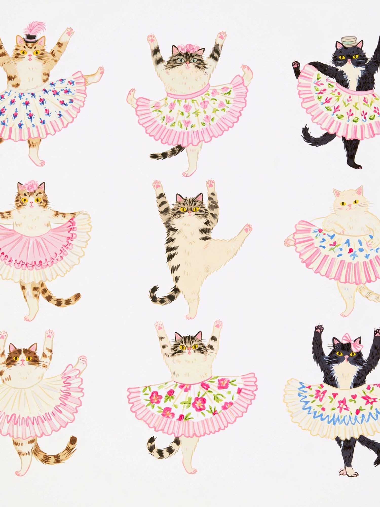 Ballet Cats Illustration Poster. poster — illustration art