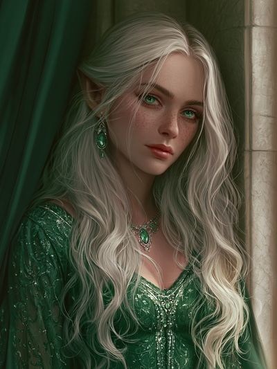 Elven Portrait Illustration Poster.