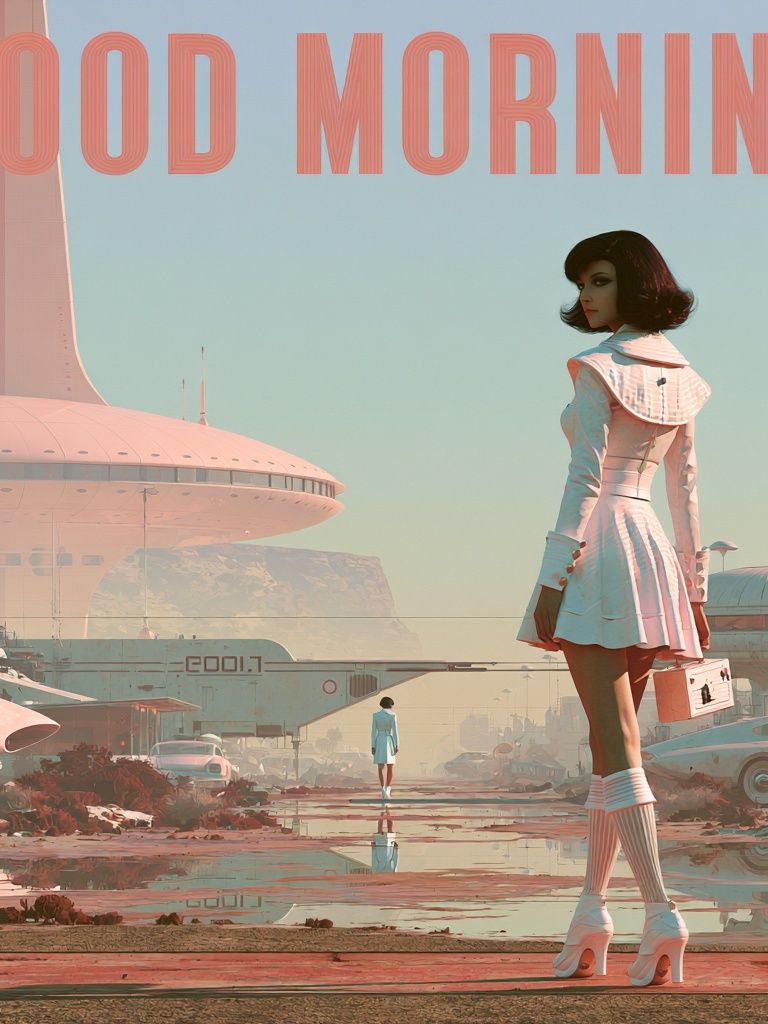 Good Morning Retro Sci-Fi Poster. poster detail