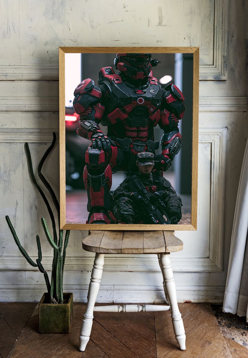 Sci-Fi Soldier Duo Poster. — room view 1
