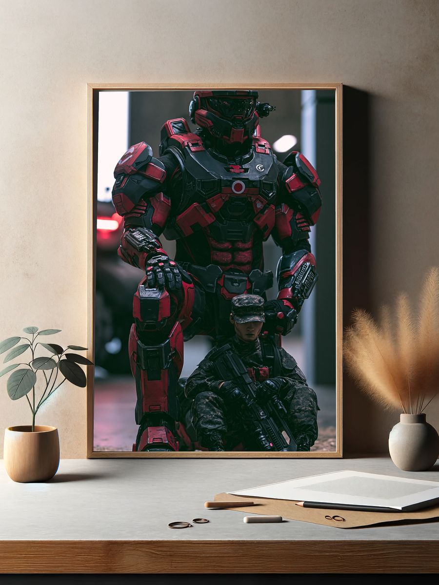 Sci-Fi Soldier Duo Poster. — room view 2