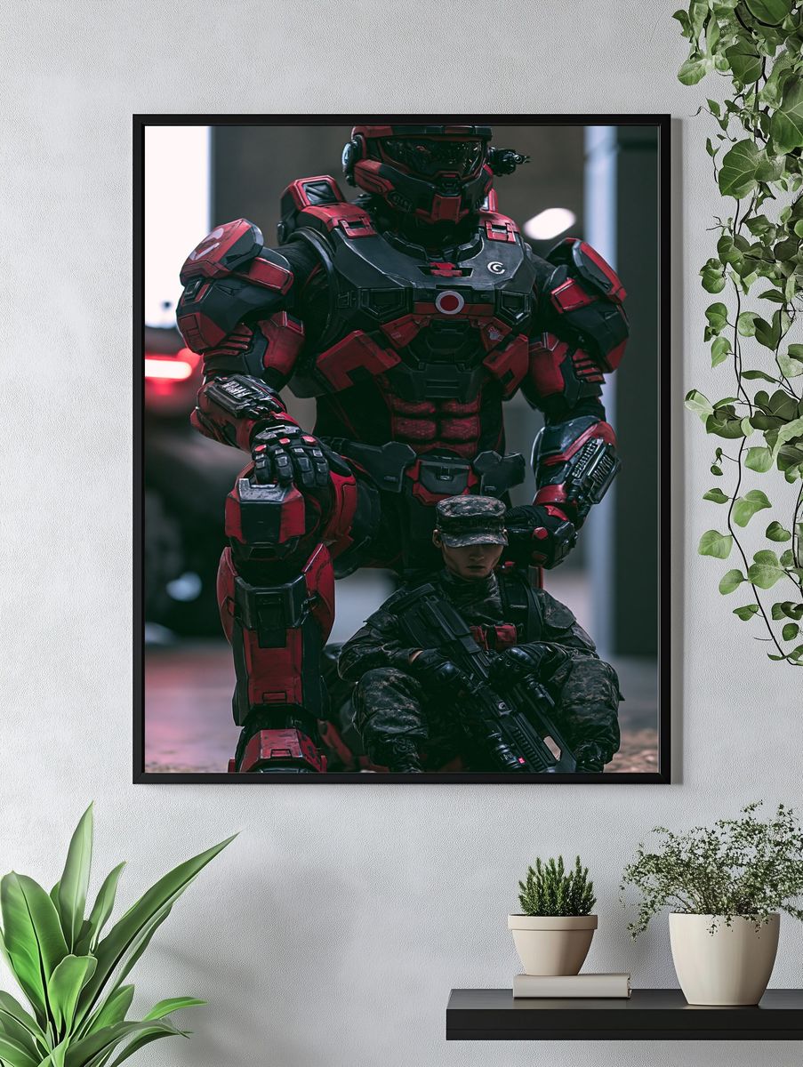 Sci-Fi Soldier Duo Poster. — room view 4