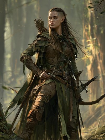 Forest Archer Fantasy Illustration Poster. poster