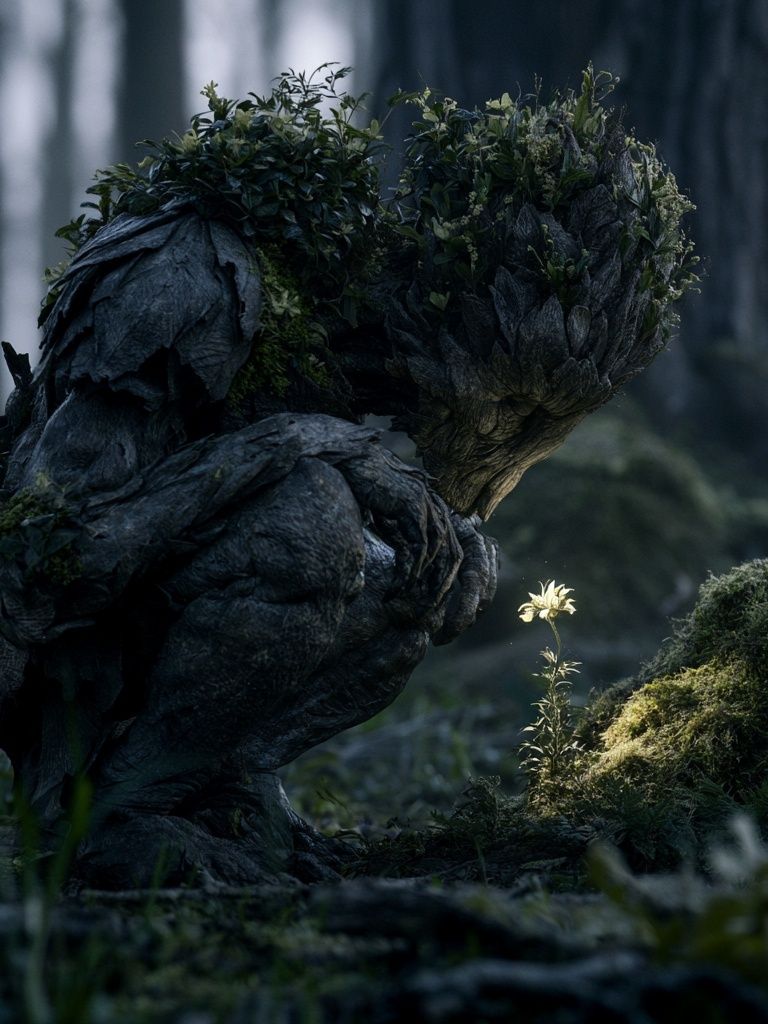 Forest Golem Digital Art Print. poster — illustration art